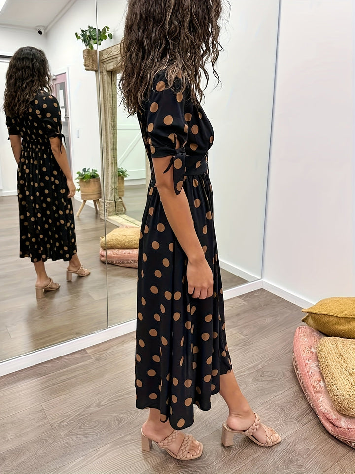 Mila | Polka Dot V-Neck Dress