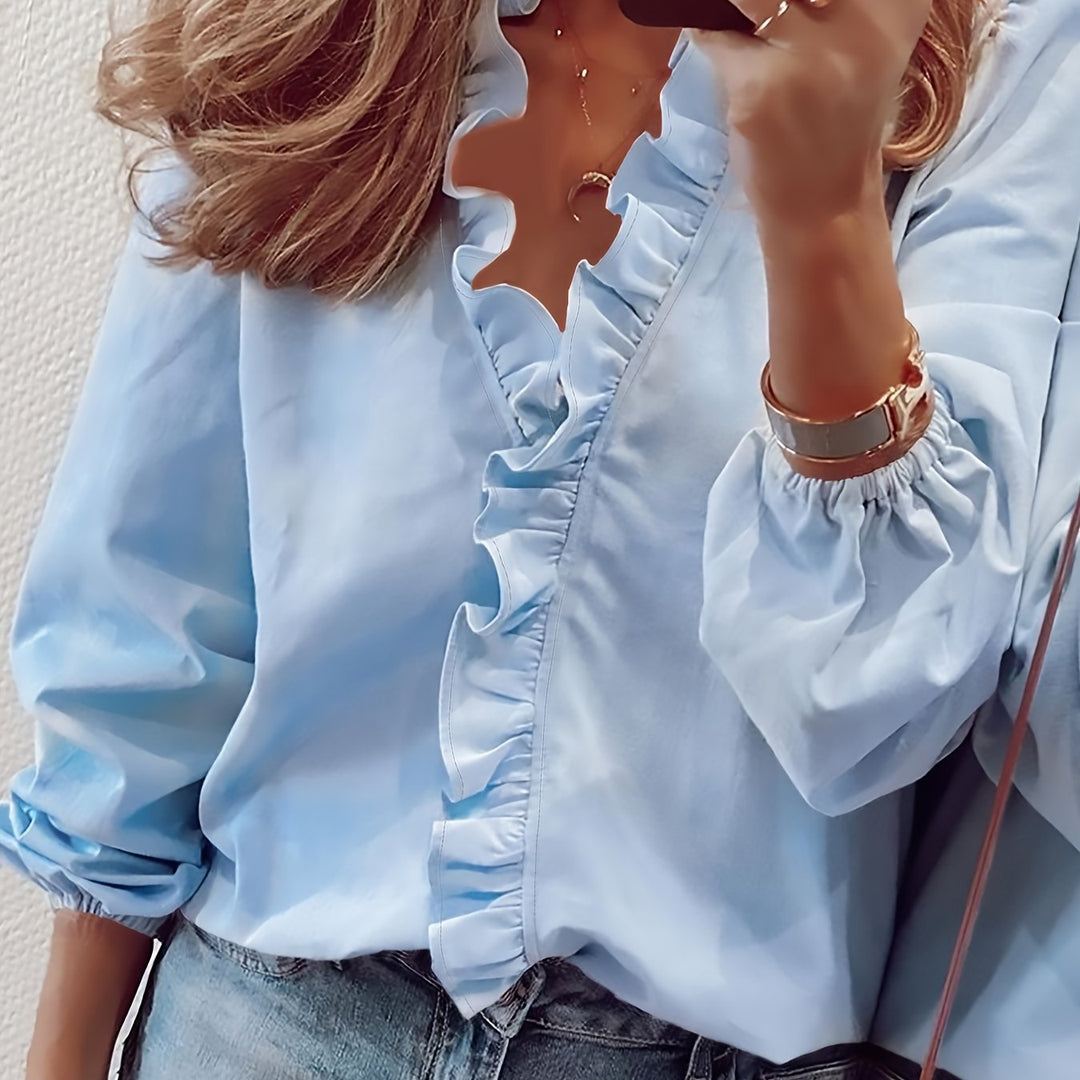 Soft Ruffle Detail Top