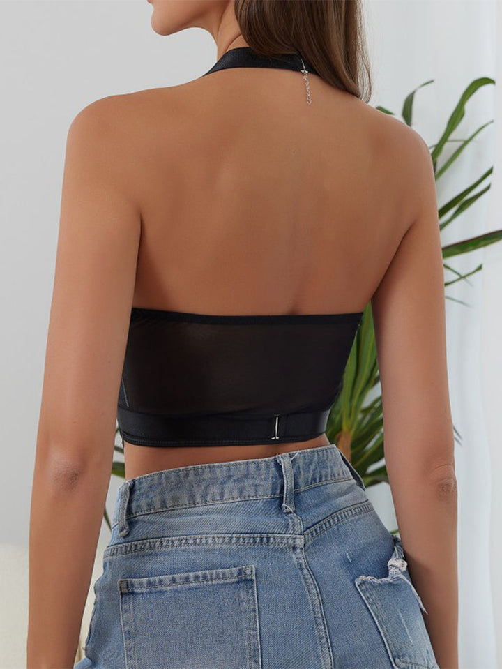Lace Eyelash Halter Top