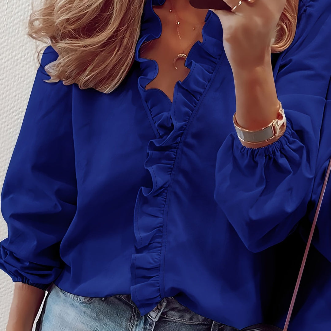 Soft Ruffle Detail Top
