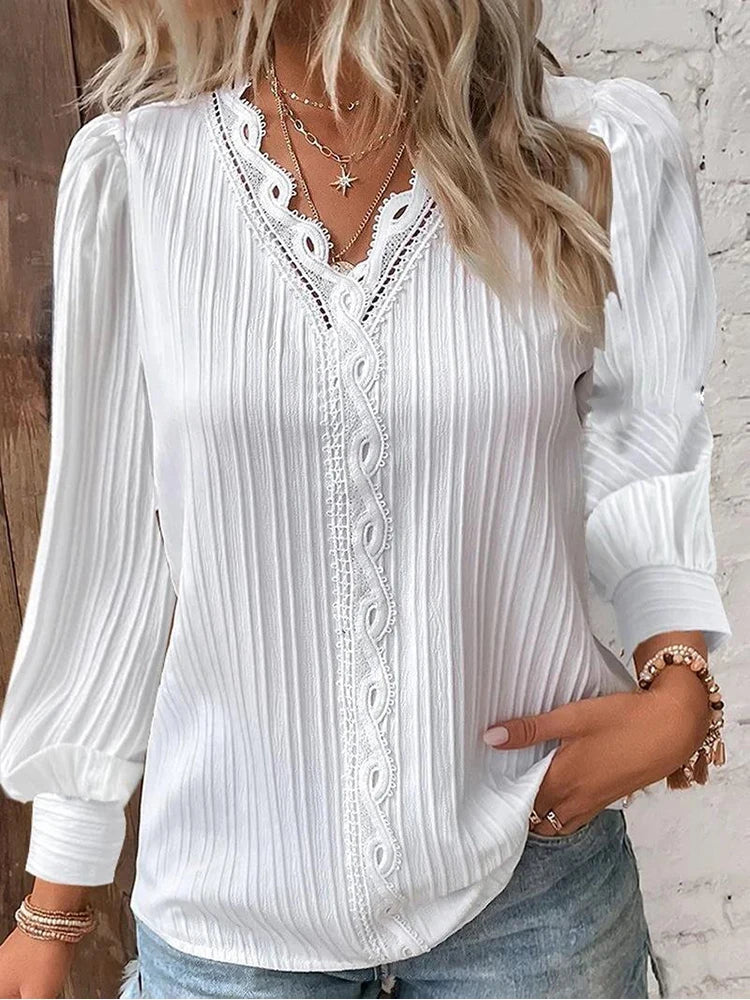 Women's Lace Stitching Shirt