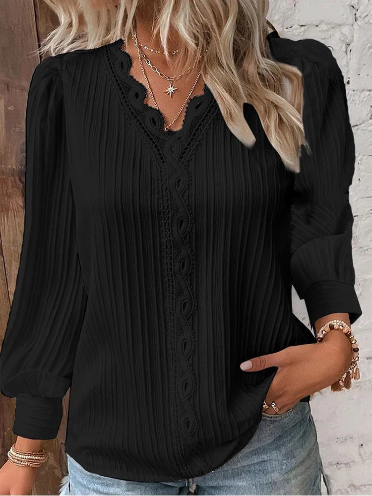 Women's Lace Stitching Shirt
