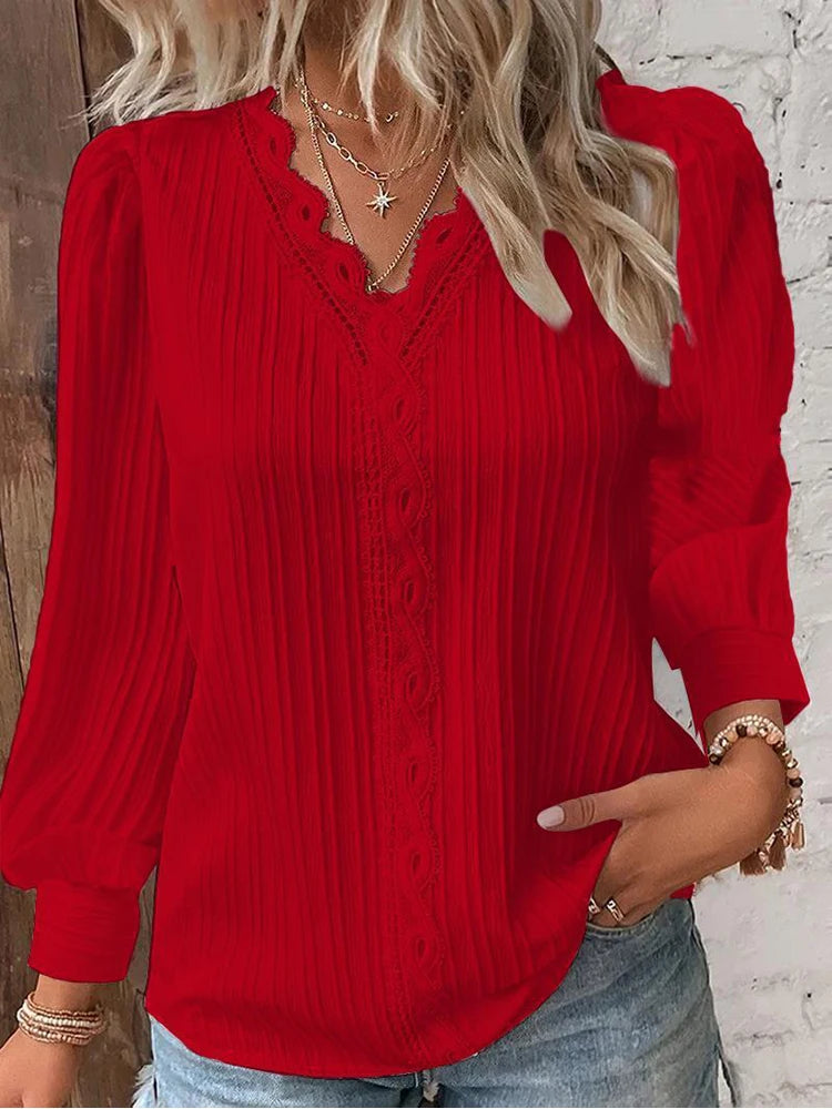 Women's Lace Stitching Shirt