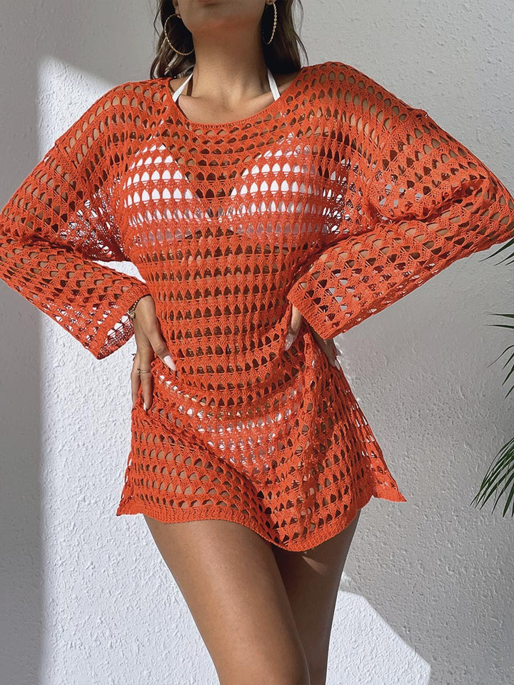 knitted hollow pullover