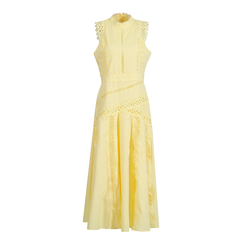 Ladies Dress sleeveless hollow waist