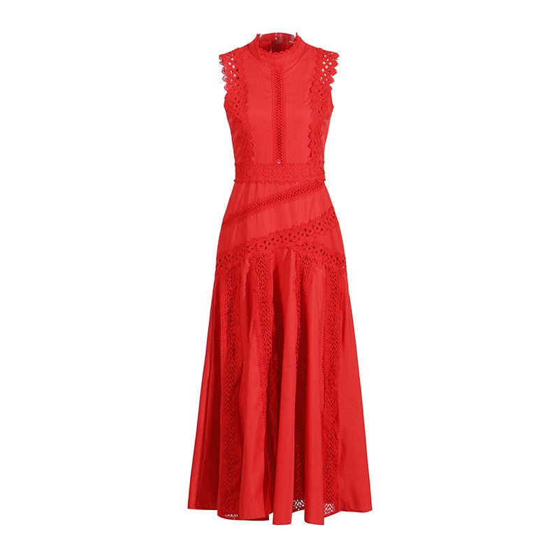 Ladies Dress sleeveless hollow waist