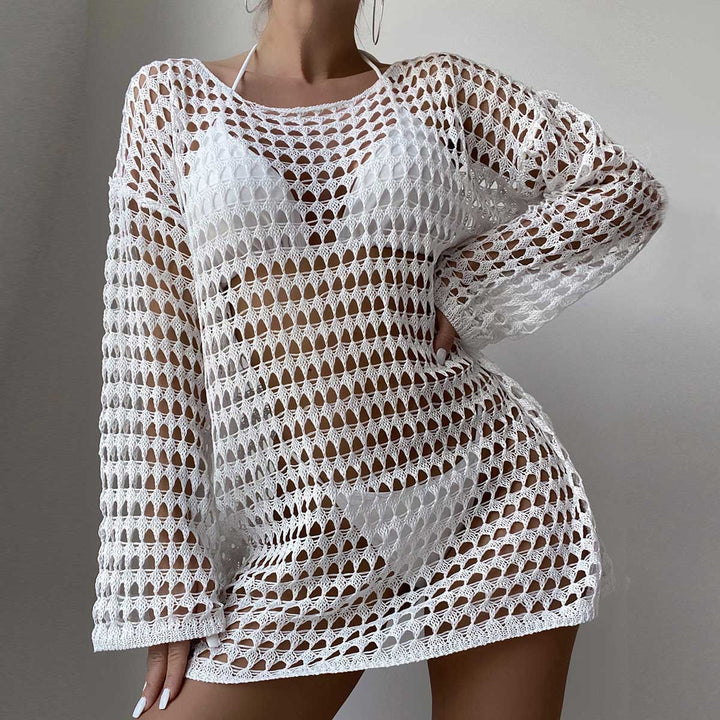 knitted hollow pullover