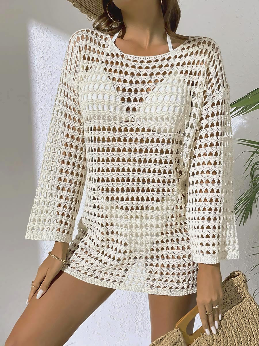knitted hollow pullover