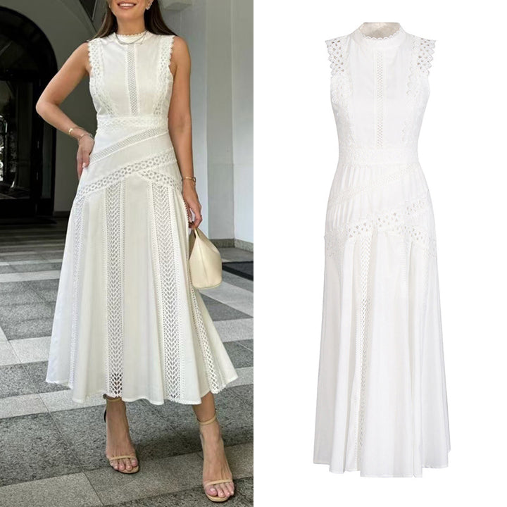 Ladies Dress sleeveless hollow waist