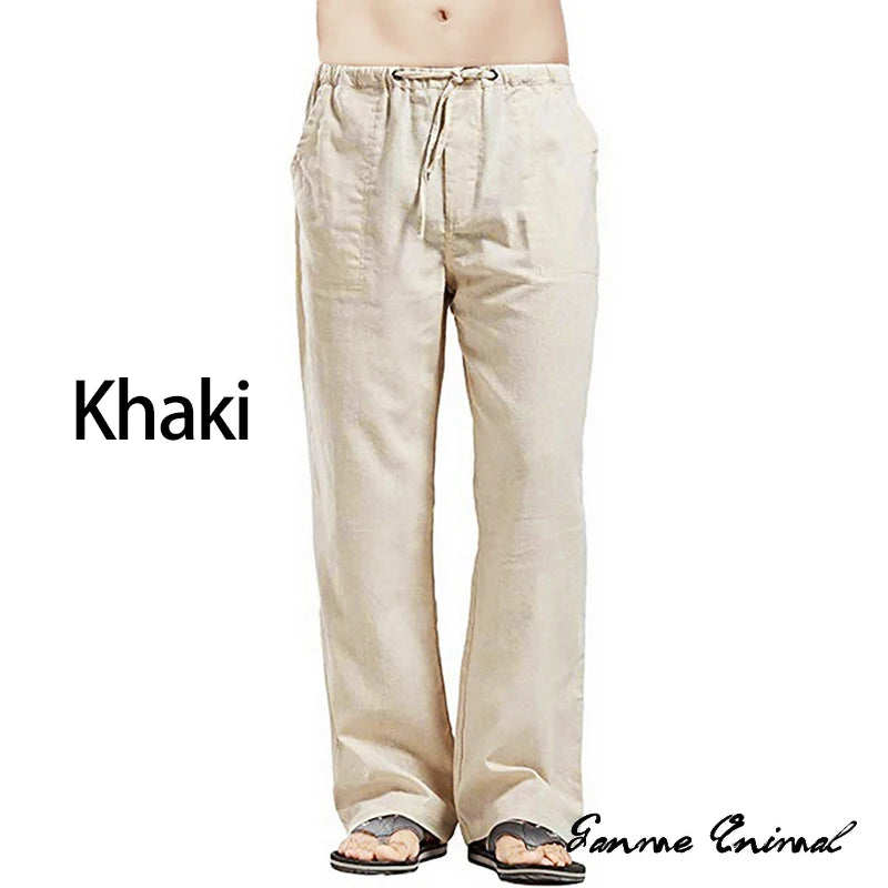 Fashion Mens Linen Wide Pants