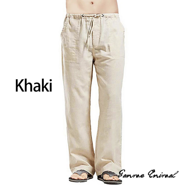 Fashion Mens Linen Wide Pants
