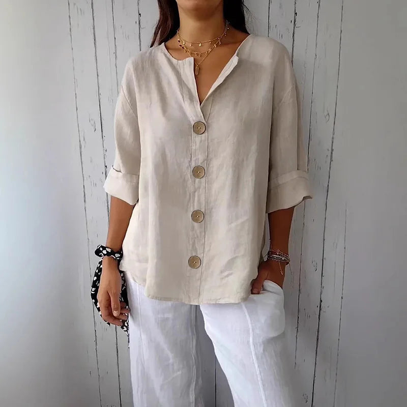 Relaxed Linen Blouse