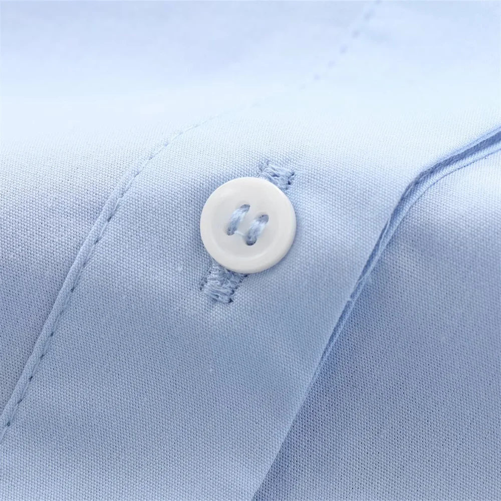 Wide Sleeve Cotton Blended Buckle Poplin Shirt