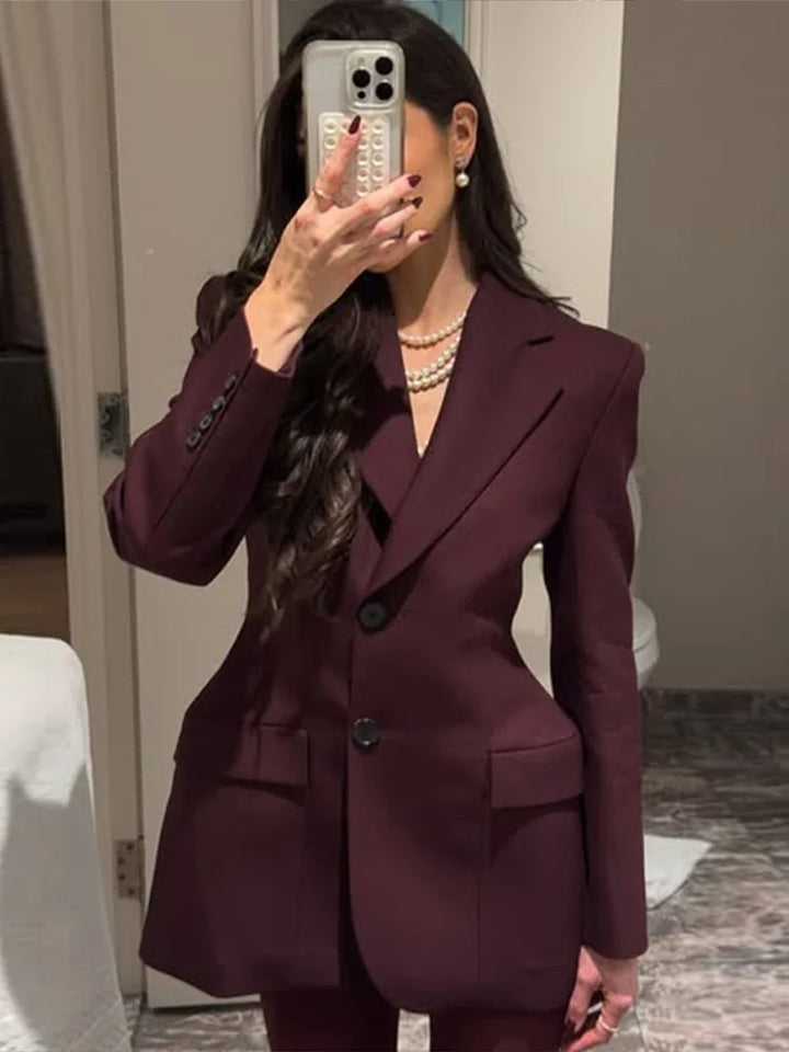 Elegant Women's Slim Blazer Jacket