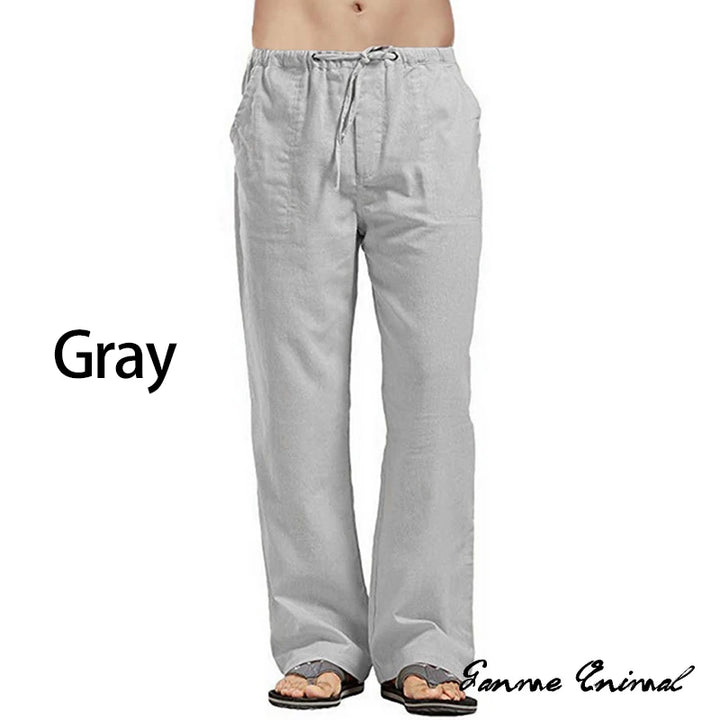 Fashion Mens Linen Wide Pants
