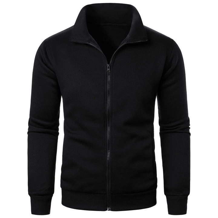 Men's casual sports zipper stand collar hoodie
