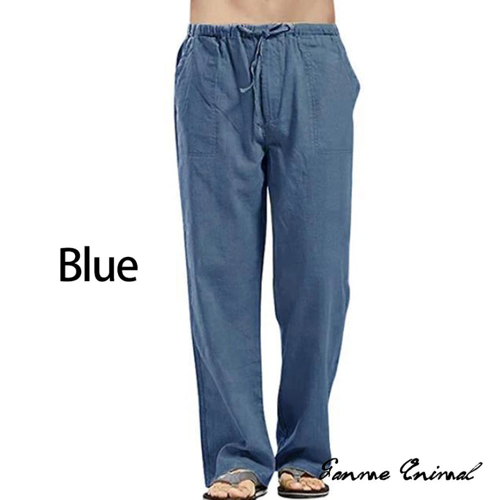 Fashion Mens Linen Wide Pants