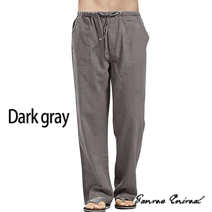 Fashion Mens Linen Wide Pants