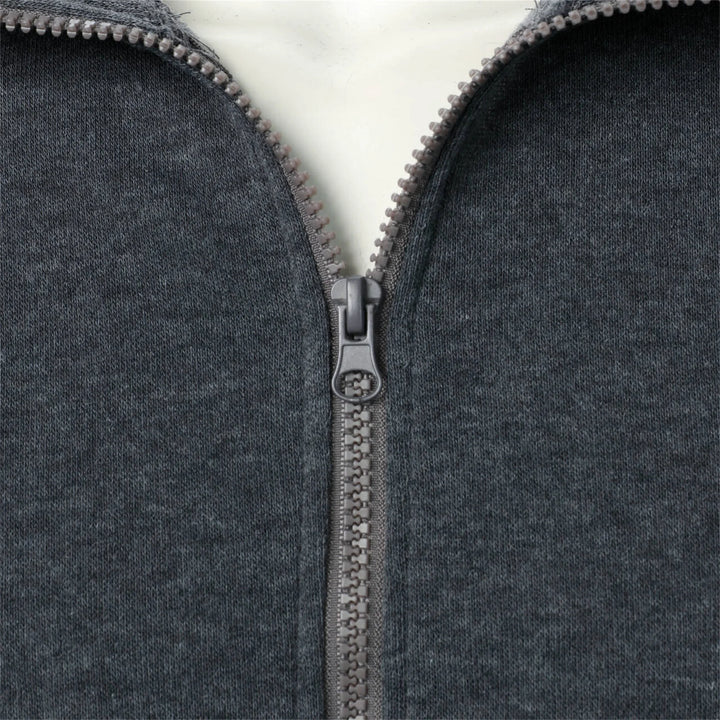 Men's casual sports zipper stand collar hoodie