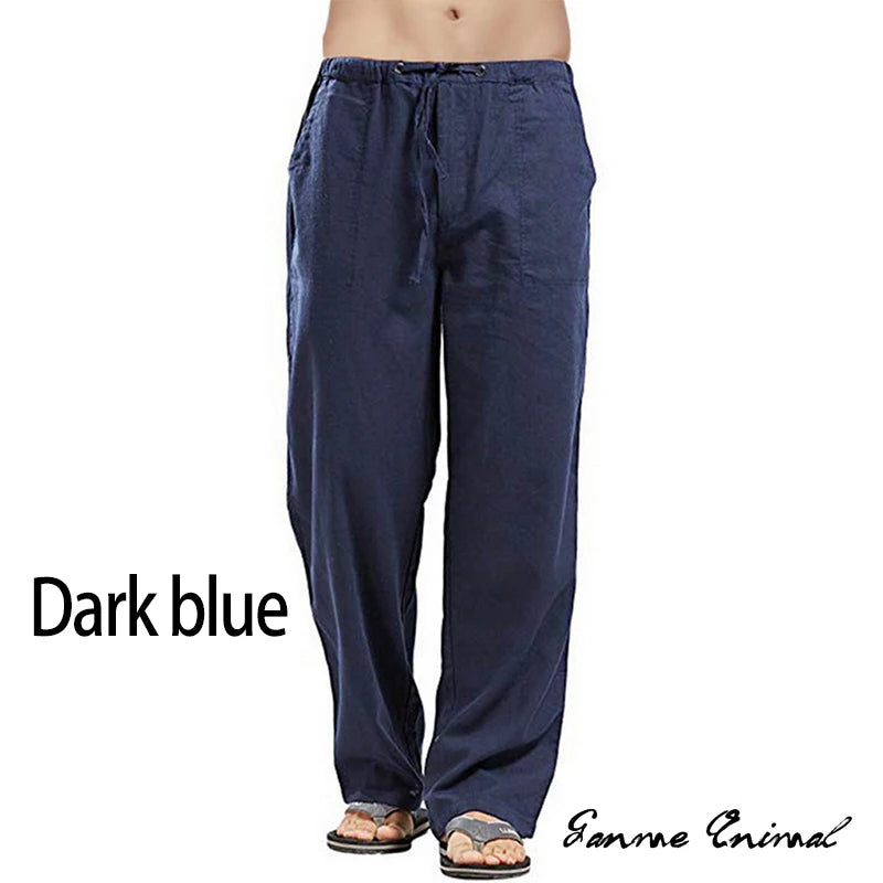 Fashion Mens Linen Wide Pants