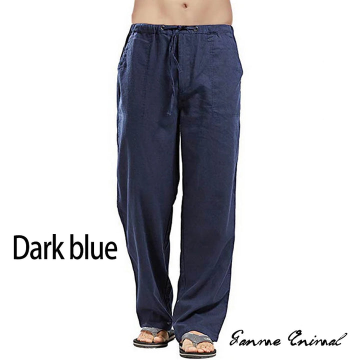 Fashion Mens Linen Wide Pants