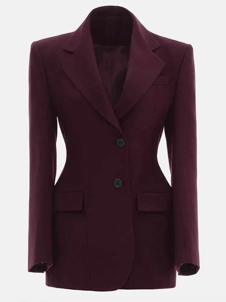 Elegant Women's Slim Blazer Jacket