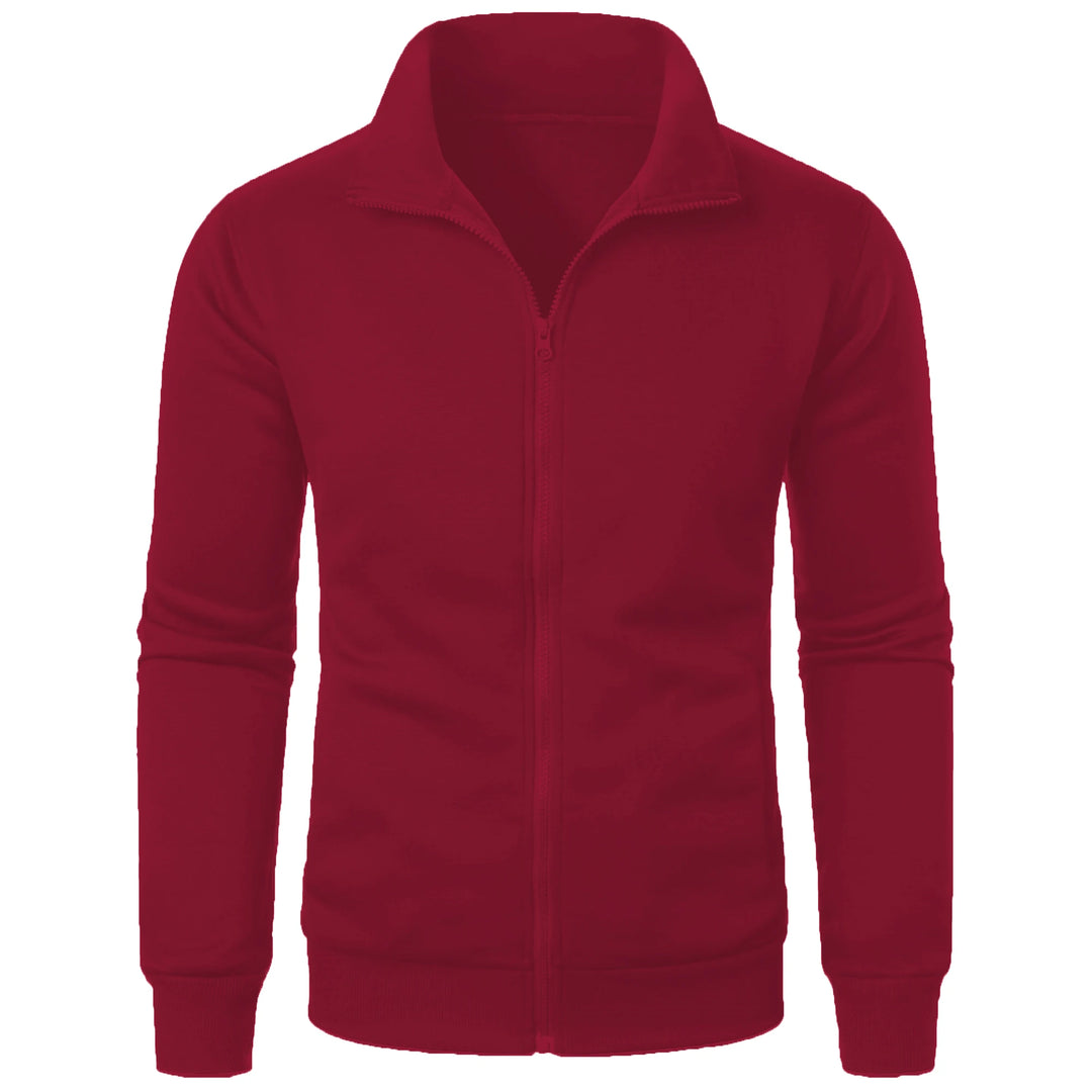 Men's casual sports zipper stand collar hoodie