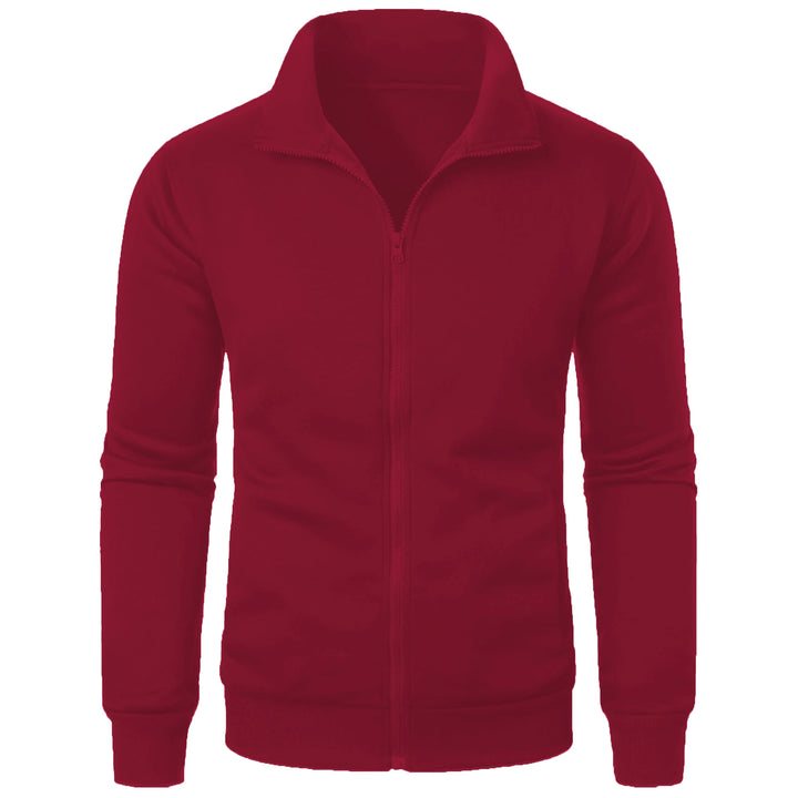 Men's casual sports zipper stand collar hoodie