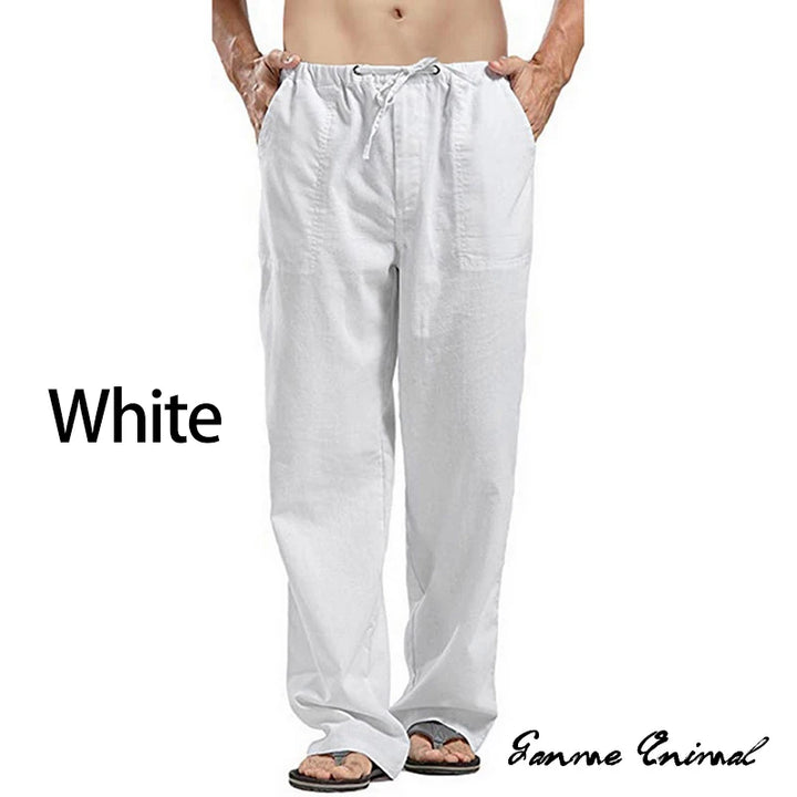 Fashion Mens Linen Wide Pants