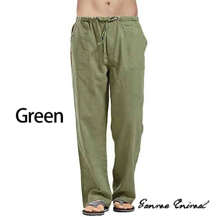 Fashion Mens Linen Wide Pants