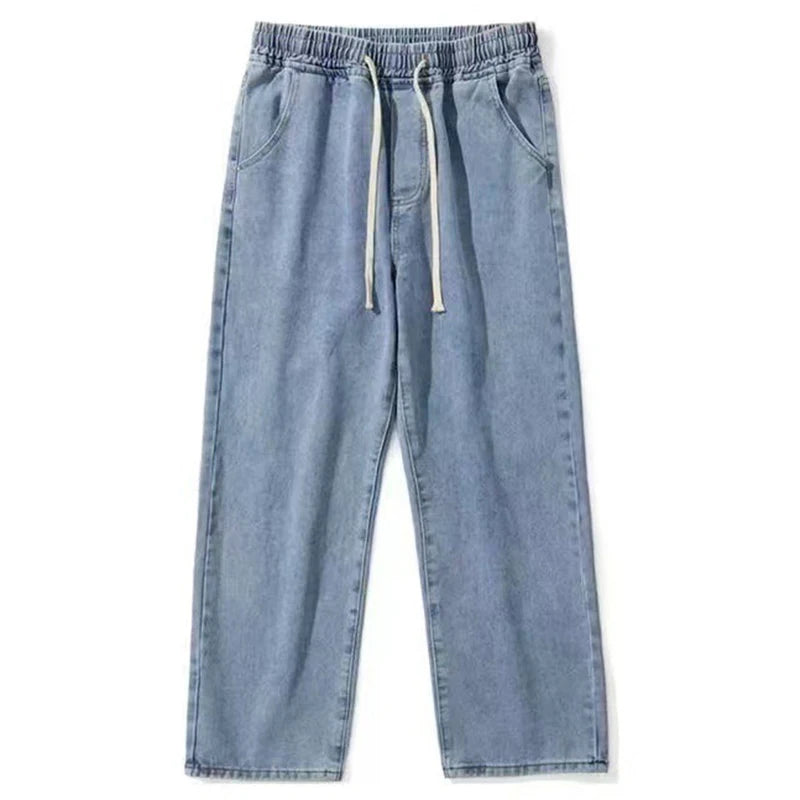 Vintage Fashion Straight Casual Loose Denim Cargo Pants