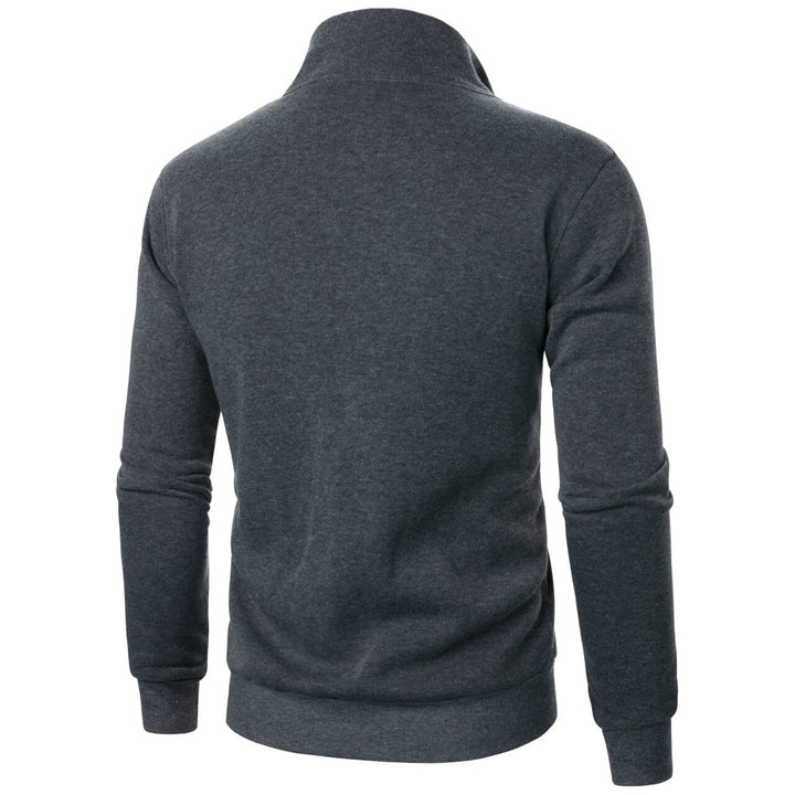 Men's casual sports zipper stand collar hoodie