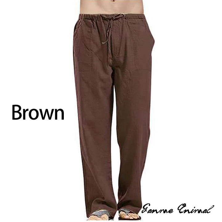 Fashion Mens Linen Wide Pants