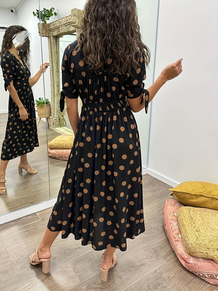 Mila | Polka Dot V-Neck Dress